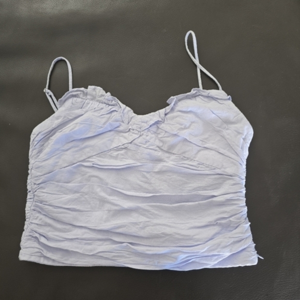 Zara Light Blue‎ Ruffled Camisole - Picture 6 of 8